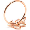 Juvale Metal Leaf Napkin Rings (1.8 Inches, Rose Gold, 12-Pack)