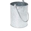 Galvanized Metal Buckets with Handles in 2 Sizes for Home Decoration (2 Pack)