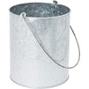 Galvanized Metal Buckets with Handles in 2 Sizes for Home Decoration (2 Pack)