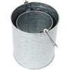 Galvanized Metal Buckets with Handles in 2 Sizes for Home Decoration (2 Pack)