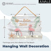 Juvale Flamingo and Life is Better at The Beach Hanging Wall Decoration (14 x 9 Inches)