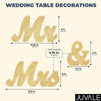 Mr. and Mrs. Signs for Wedding Table Decoration (6 Inches, Gold, 3 Pieces)