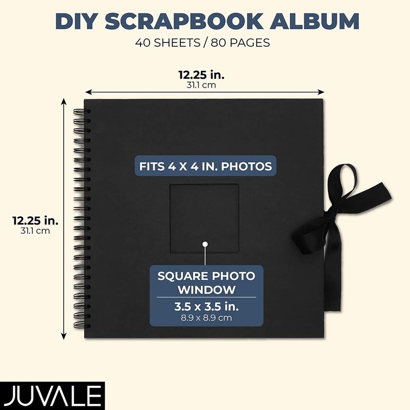 Paper Junkie Blank Hardcover 12x12 Scrapbook Album For Photos