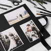 DIY Scrapbook Album, Black Cover with Photo Window (12 Inches, 80 Pages)
