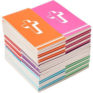 Colorful to Do List Mini Notepads with Cross Design (2 x 5 in, 36-Pack)