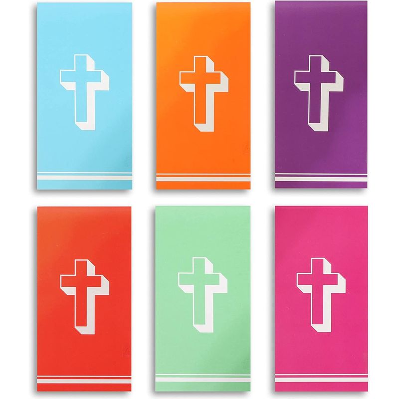 Colorful to Do List Mini Notepads with Cross Design (2 x 5 in, 36-Pack)