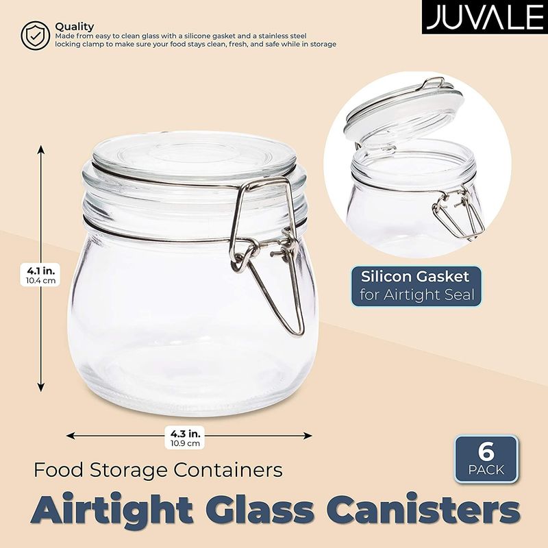 VeliToy Glass Kitchen Storage Canister Large Capacity Storage Jar for Food  Storage Organization(3#) 