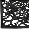 Welcome Mat for Front Door, Non Slip Rubber, Indoor Outdoor (15.75 x 23.5 in, Black)