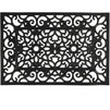 Welcome Mat for Front Door, Non Slip Rubber, Indoor Outdoor (15.75 x 23.5 in, Black)