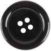 Black Resin Flatback Buttons with 4 Holes (1 Inch, 200 Pieces)