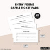 2000 Entry Forms for Raffle (White, 20 Ticket Pads)