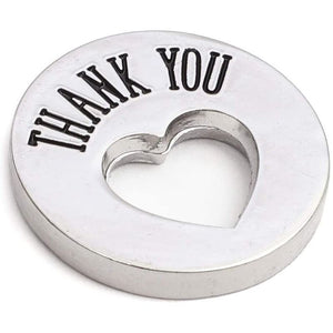 Floral Thank You Cards with Appreciation Heart Token (3.5 x 2 in, 12 Pack)