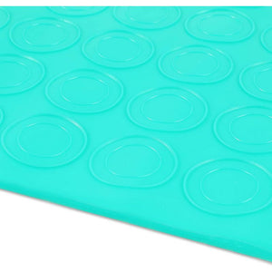 Macaron Baking Tray Silicone Mat, 48 Grids (Teal, 15 x 11 Inches, 1 Pack)