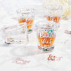 "Bach Sht Crazy" Confetti Shot Glasses, For Drinking Games, Bachelorette Parties, College Graduations (2 In, 8 Pack)
