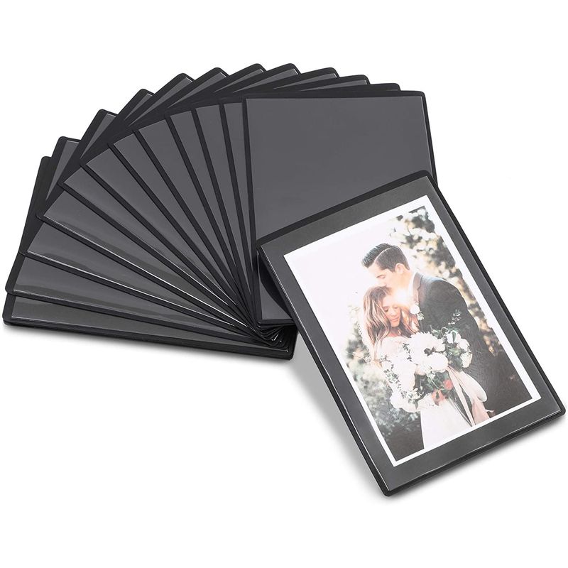 Juvale 15 Pack 4x6 Black Magnetic Picture Frames For Refrigerator