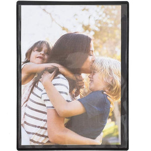 Black Magnetic Picture Frames with Clear Pocket for 5 x 7 Inch Photos (5.6 x 7.4 in, 15 Pack)