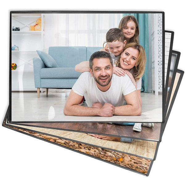 Black Magnetic Picture Frame for Photos, Art, Schedules (8.5 x 11 in, 4 Pack)