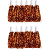 Juvale Orange Cheerleading Pom Poms, Metallic Foil Fringe for Spirit Team (6 Pairs)