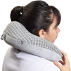 Juvale Grey Travel Neck Pillow, Memory Foam, for Airplanes, Train Commuting, Car Rides (11.8 x 11.8 x 4.7 in)