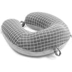 Juvale Grey Travel Neck Pillow, Memory Foam, for Airplanes, Train Commuting, Car Rides (11.8 x 11.8 x 4.7 in)