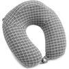 Juvale Grey Travel Neck Pillow, Memory Foam, for Airplanes, Train Commuting, Car Rides (11.8 x 11.8 x 4.7 in)