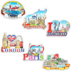 Juvale Refrigerator Magnets, London, Paris, Roma, Barcelona, Venezia, Madrid (6 Pack)