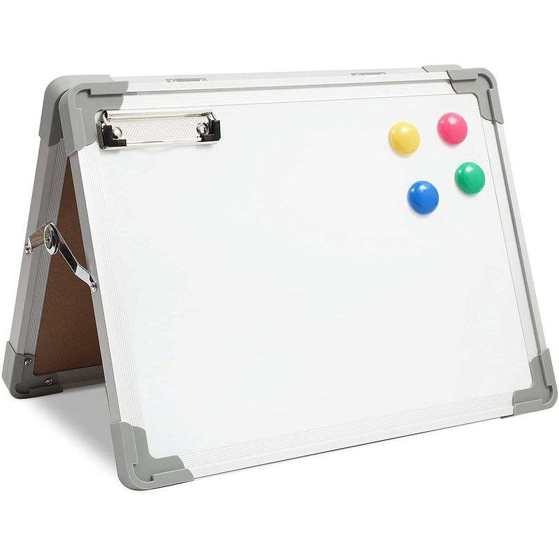 Magnetic Standing Easel Clipboard with 4 Magnets (11 x 15 x 0.6 Inches)