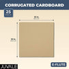 Corrugated Cardboard Sheets for Packing, Shipping, and Crafts (10 x 10 in, 25 Pack)