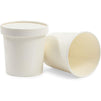 White Disposable Soup Containers with Lids for To-Go Food (16 oz, 36 Pack)