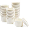 White Disposable Soup Containers with Lids for To Go Food (8 oz, 50 Pack)