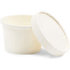 White Disposable Soup Containers with Lids for To Go Food (8 oz, 50 Pack)