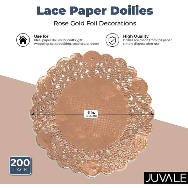 Juvale 600-Pack Mini 4.5 Round Paper Lace Doilies for Art Craft Party Table Decor, 6 Colors