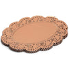 Oval Lace Paper Doilies, Rose Gold Foil Decorations (10.5 x 7.5 In, 100 Pack)