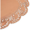 Oval Lace Paper Doilies, Rose Gold Foil Decorations (10.5 x 7.5 In, 100 Pack)