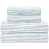 Blue Striped Bath Towels Set (2 Sizes, 4 Pieces)