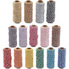 Cotton Twine String for Crafts, Jute Twine in 15 Colors (164 Ft, 15 Pieces)