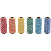 Cotton Twine String for Crafts, Jute Twine in 15 Colors (164 Ft, 15 Pieces)