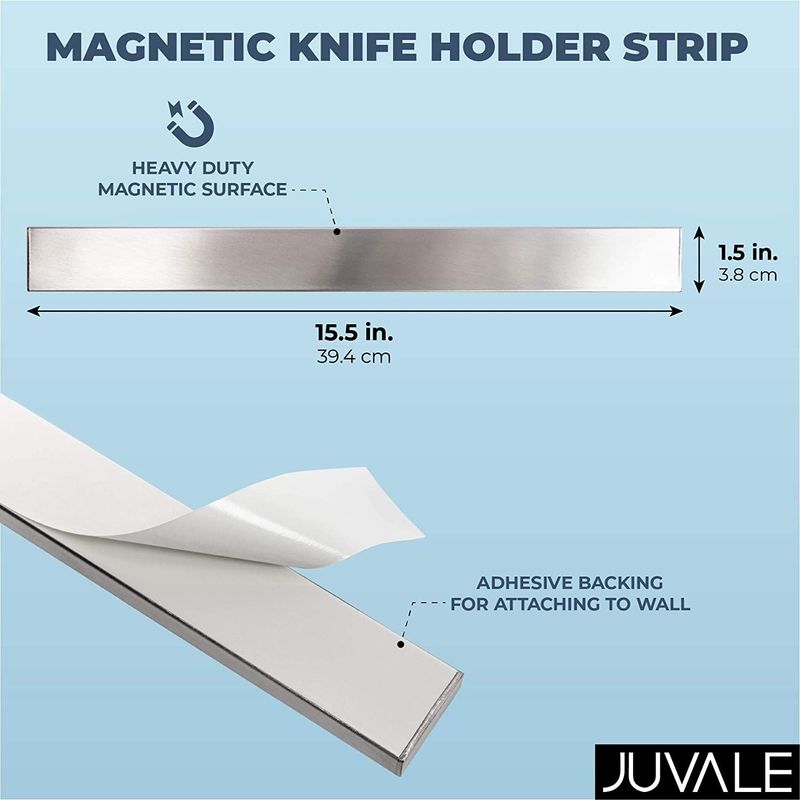 Wall Mounted Magnetic Knife Holder Strip (16.5 x 1.6 x 0.6 Inches)