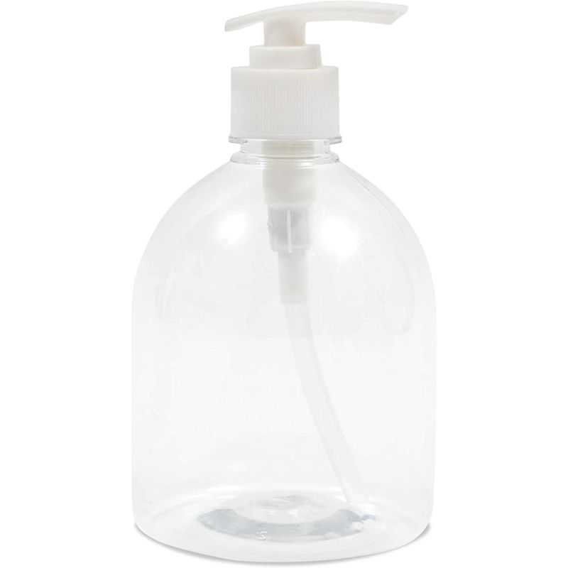 Clear Plastic Pump Bottle Dispensers (17 oz, 4 Pack)