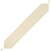 Dining Table Runner with Tassels, Geometric Jacquard Weave (Beige, 12 x 78 in)