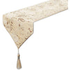 Juvale Dining Table Runner with Tassels, Beige Metallic Weave (12 x 78 Inches)