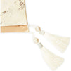 Juvale Dining Table Runner with Tassels, Beige Metallic Weave (12 x 78 Inches)