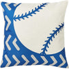 Juvale Decorative Throw Pillow Covers, Sports (White, Blue, 18 x 18 in, 4 Pack)