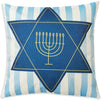 Juvale Hanukkah Throw Pillow Covers, Blue Cushion Cover Set (18 x 18 Inches, 6 Pack)