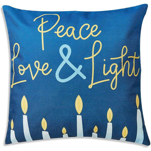 Juvale Hanukkah Throw Pillow Covers, Blue Cushion Cover Set (18 x 18 Inches, 6 Pack)