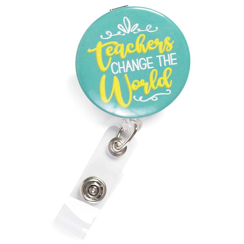 Retractable ID Badge Holder, ID Badge Reel, Funny Sayings, Button