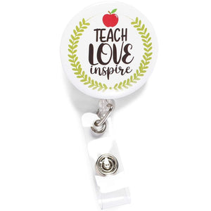 Retractable Badge Holder with Reel Clip for Office ID for Teachers (6 Pack)