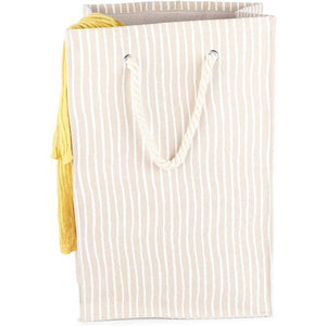 Juvale Foldable Laundry Basket with Rope Handles, Stripes (15 x 24 x 11 Inches)