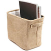 Jute Fabric Storage Bin with Handles, Bathroom Organization (10.75 x 6.5 x 9 In)