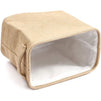 Jute Fabric Storage Bin with Handles, Bathroom Organization (10.75 x 6.5 x 9 In)